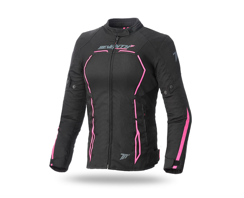 Seventy Dam Textile MC jacket SD JR67 Black /Pink