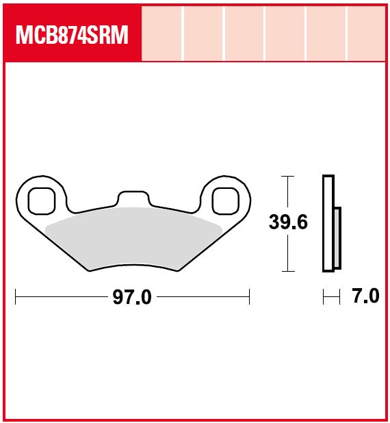 TRW Brake Pad Sinter Scooter MCB874SRM