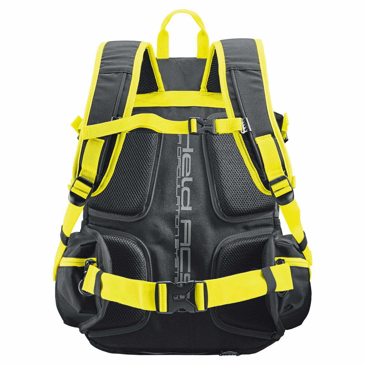 Vastgehouden backpack power-bag griep