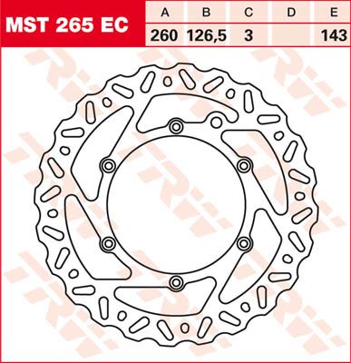TRW Brake Rotor Fix Wave L/R MST265EC