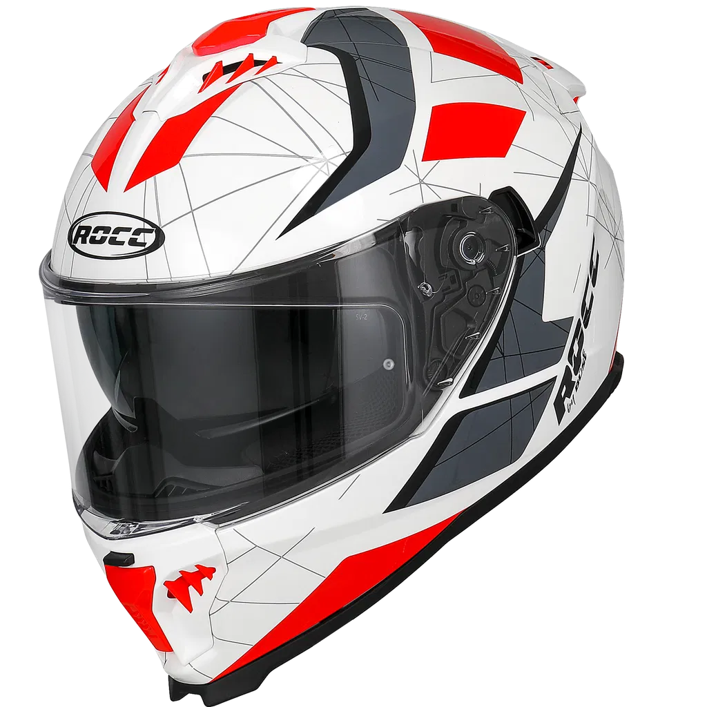 ROCC 390 Integral MC Helmet White /Red