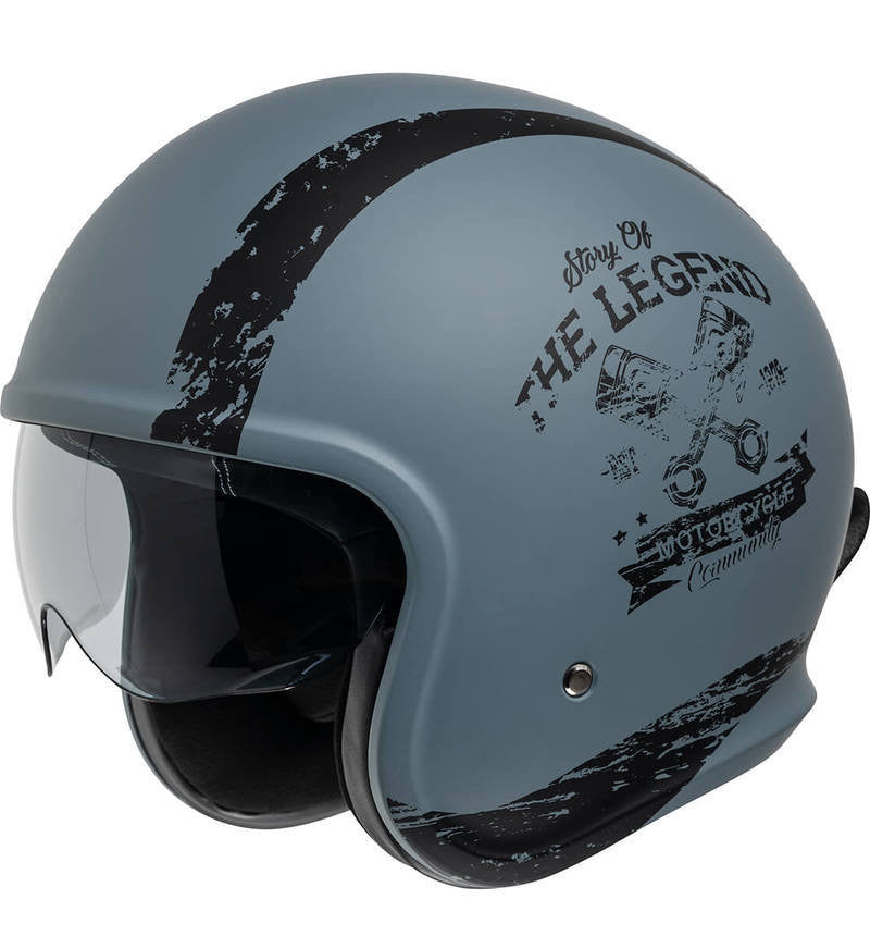 Ixs open mc helm 880 2.0 grijs