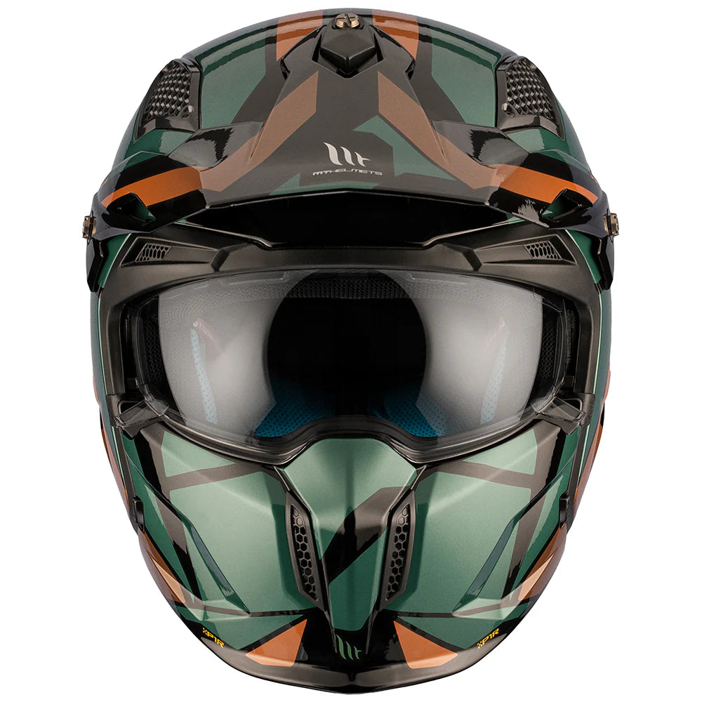 MT Helmets Öppen Mc-Hjälm Streetfighter SV S P1R Green