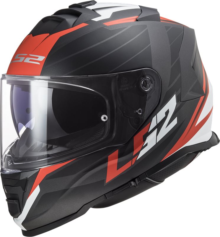 Helm ls2 ff800 storm II zenuw mat zwart/rood