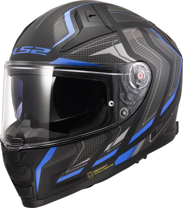LS2 Integrale MC Helmet Vector II Alizer Matt Black /Blue