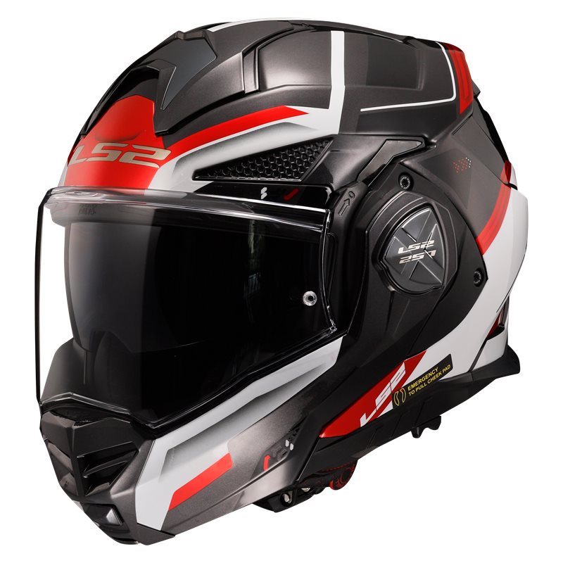 LS2 Openable MC Helmet Advant X Spectrum Zwart/Wit/Rood