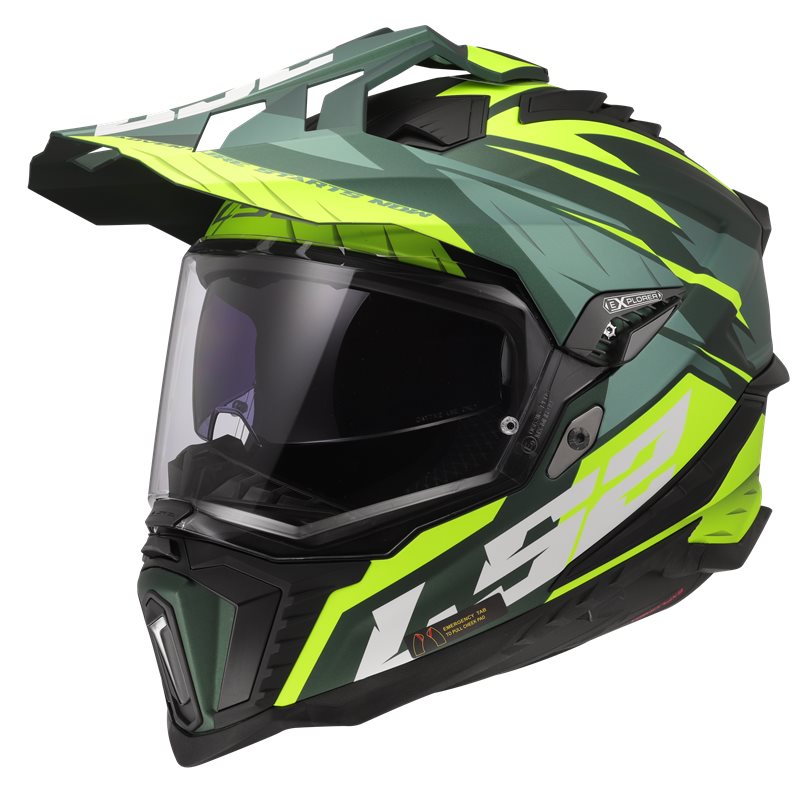 Helm ls2 mx701 explorer srire groen/geel