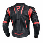 Rebelhorn Mc-Leather Jacket Fighter Black /Red