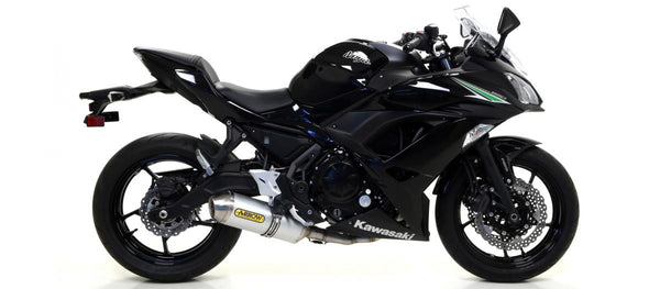 Kawasaki Z 650 17 HOMOL. Aluminium Race Tech Silencer met Carbon End Cap voor pijlverzamelaars