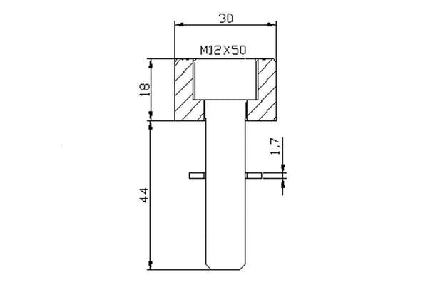 Adapter achterspiegel hi-tech iv r negen t/s1000 r