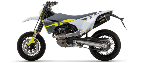 Husqvarna 701 Enduro Supermoto 17 Homologed aluminium Dark Race Tech Silencer met koolstof end cap