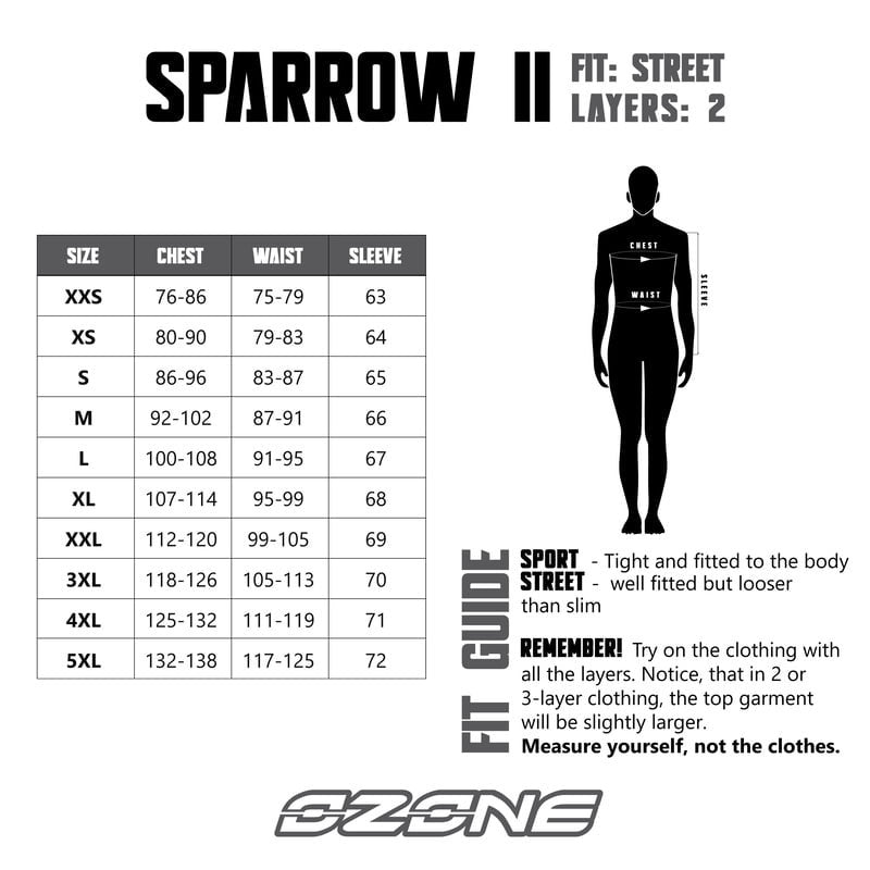 Ozone mc-leer jas Sparrow II zwart