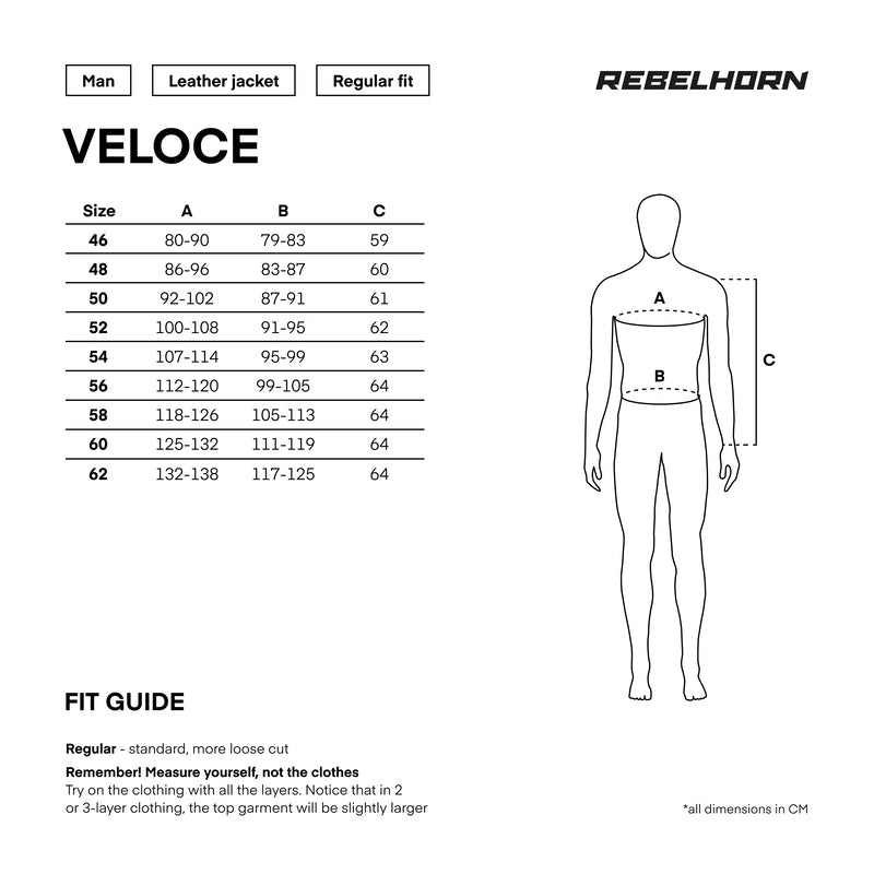 Rebelhorn Mc-Skinnjacka Veloce Svart