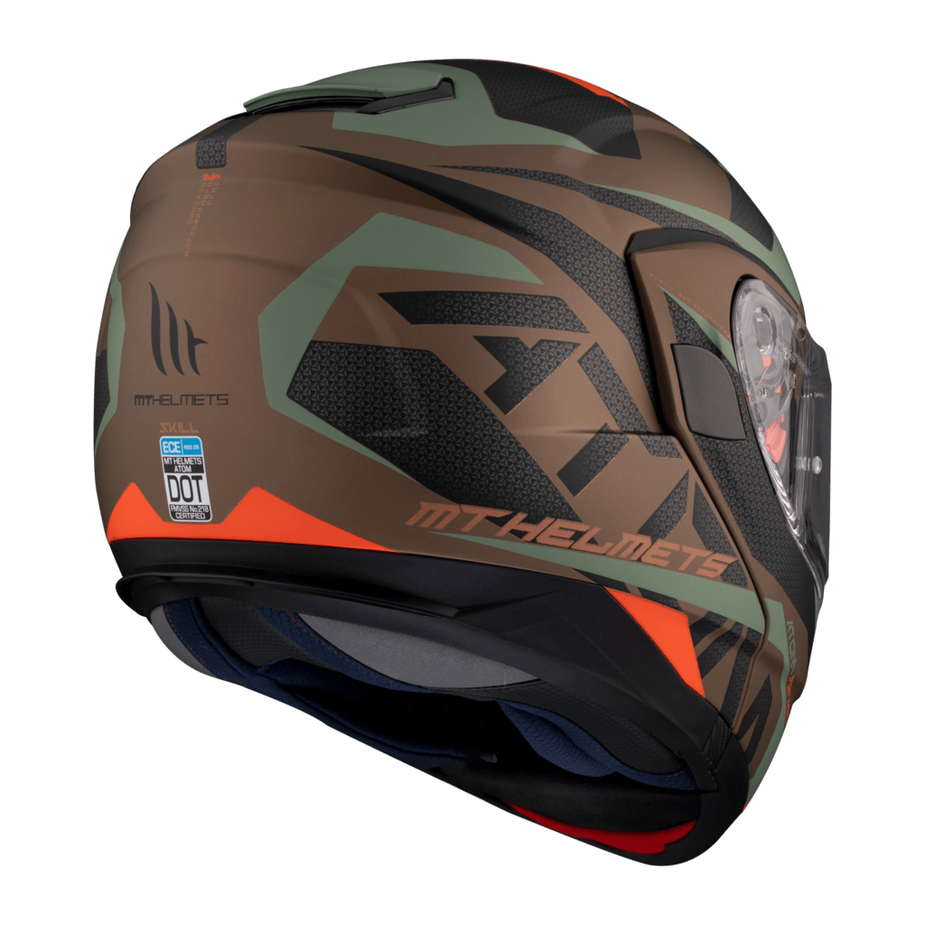 MT Helmets Öppningsbar Mc-Hjälm Atom Camo Gold