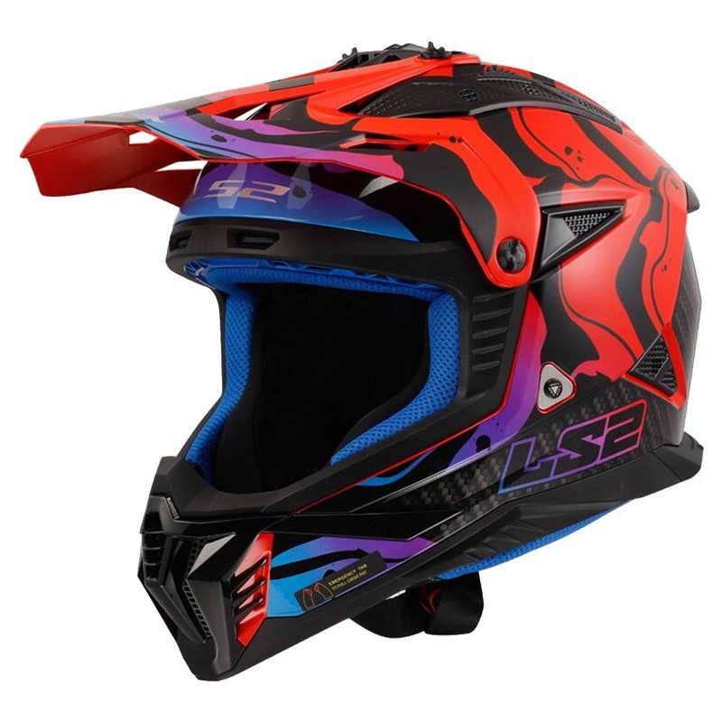 LS2 Cross MC Helmet Fast II Wash Red