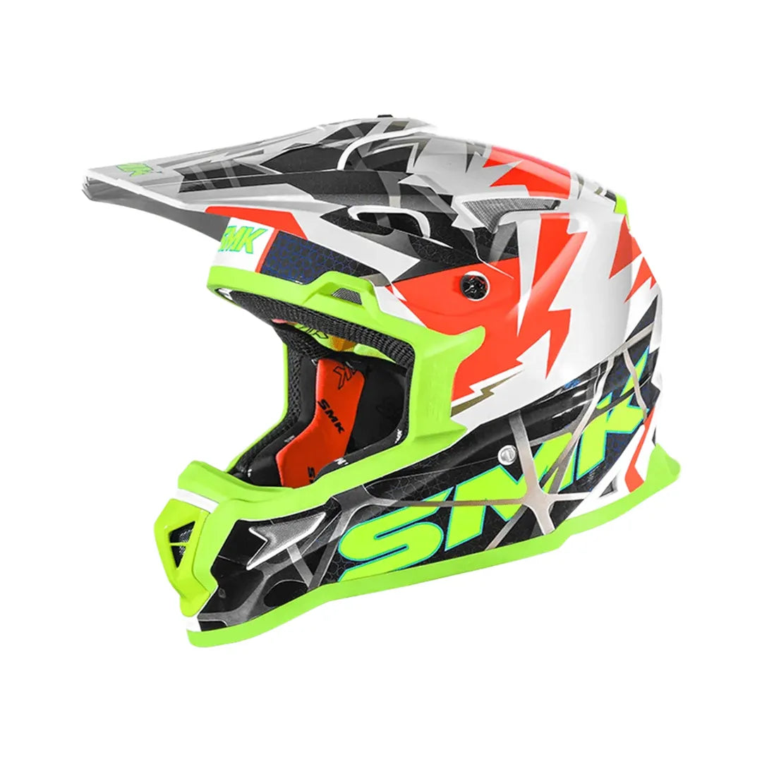 SMK Cross MC Helmet Allterra Fulmine White