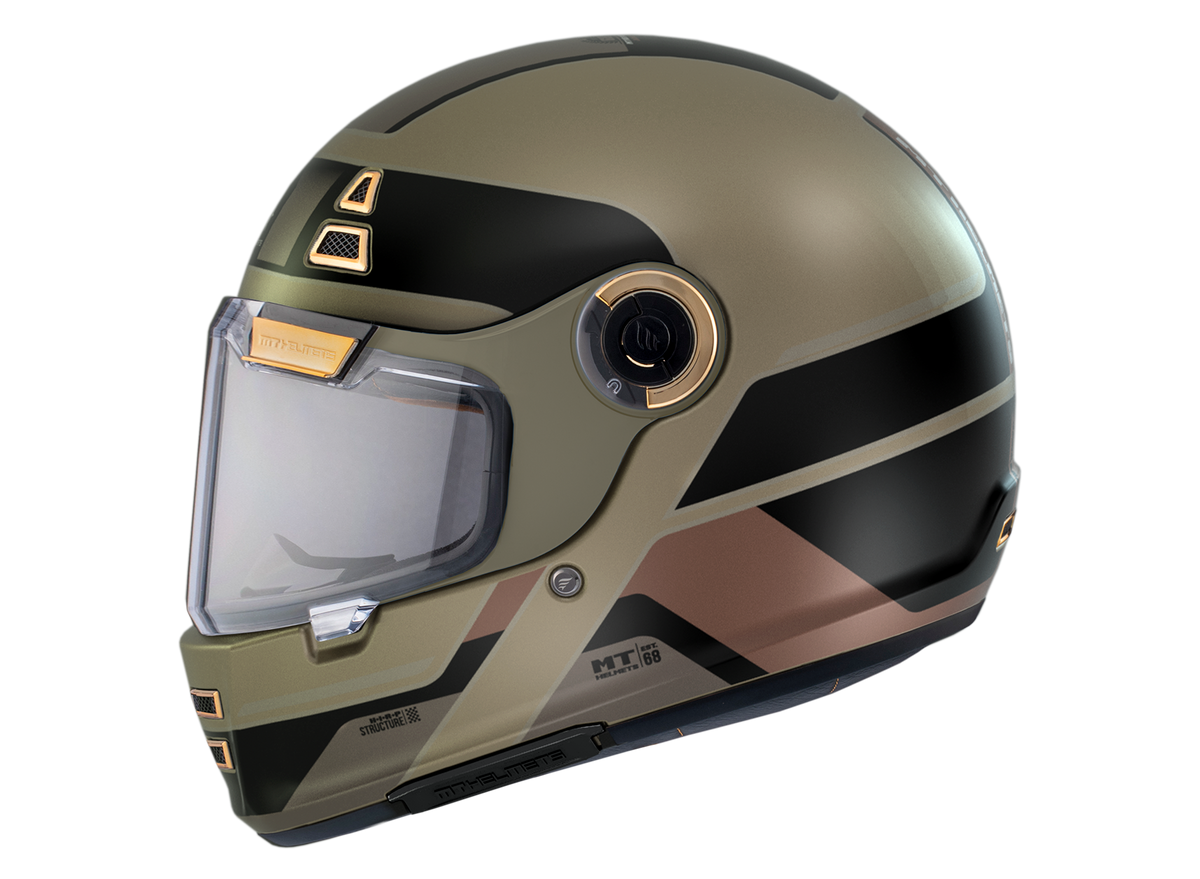 Mt Helmets Integral MC Helmet Jarama 68th C9 Gold Matt