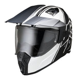 Ixs avontuur mc helm 208 2.0 zwart /wit