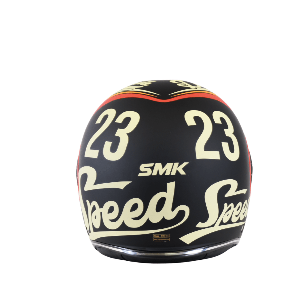 SMK Jet MC -helm Retro -snelheid rood