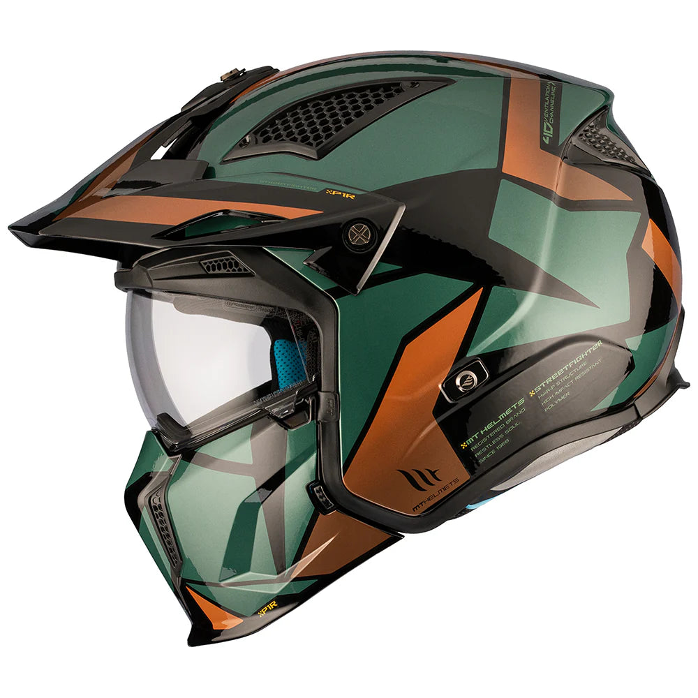 MT Helmets Öppen Mc-Hjälm Streetfighter SV S P1R Green