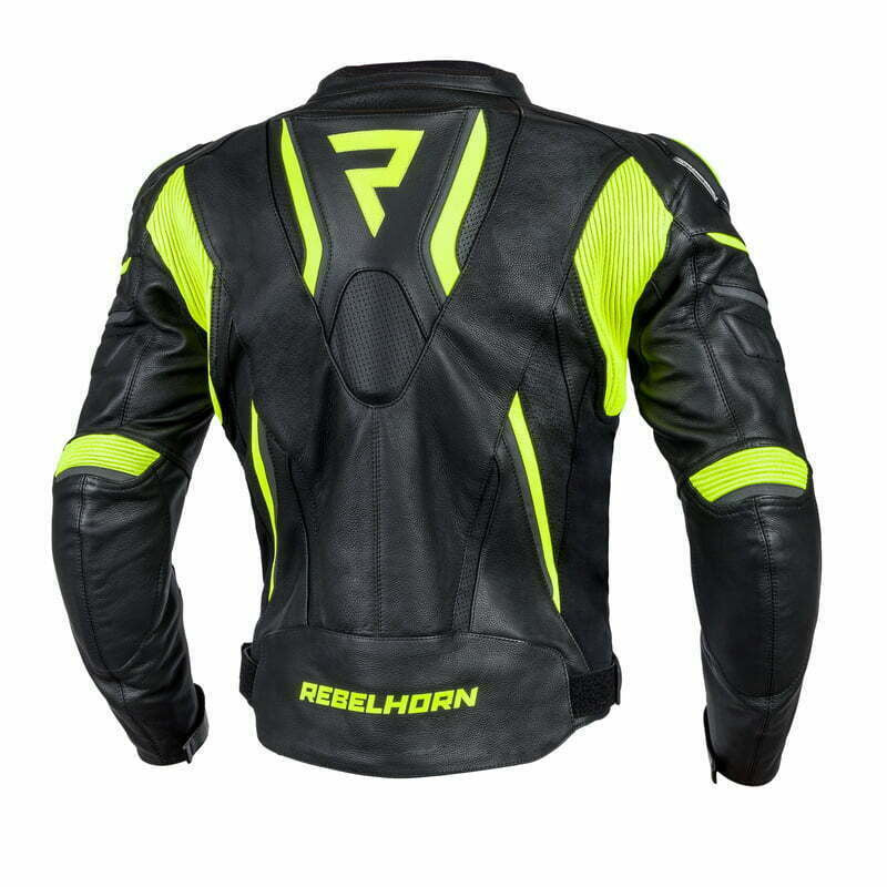 Rebelhorn Mc-Leather Jacket Fighter Black /Flu