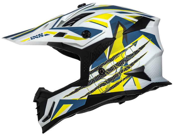 ixs cross mc helmet 363 2.0 white /blue /flu