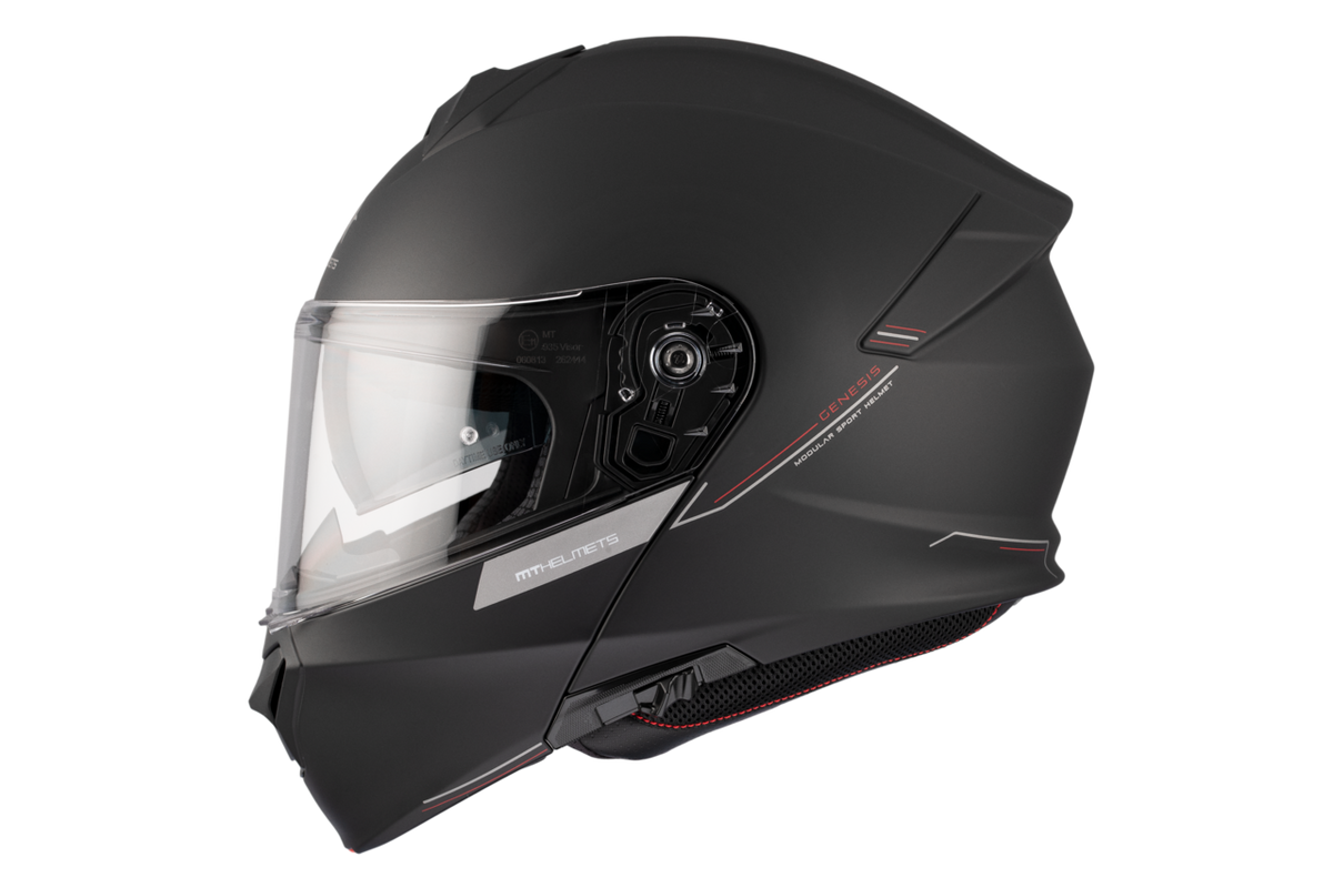 Mt Helmets Openable MC Helmet Genesis Sv Matt Black