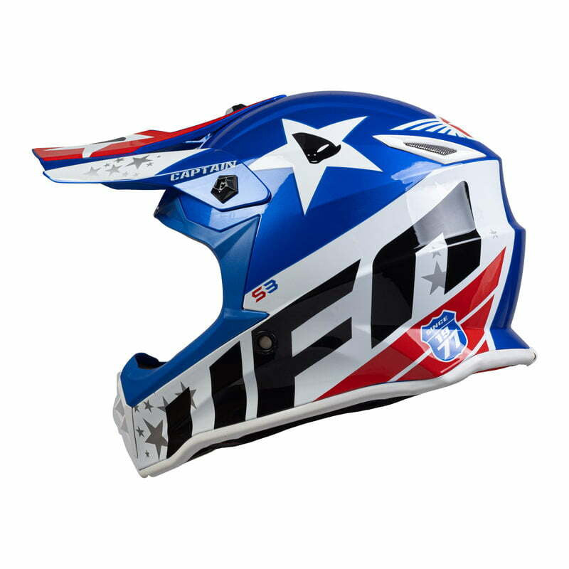 Ufo kids cross mc helmet captain blue /white