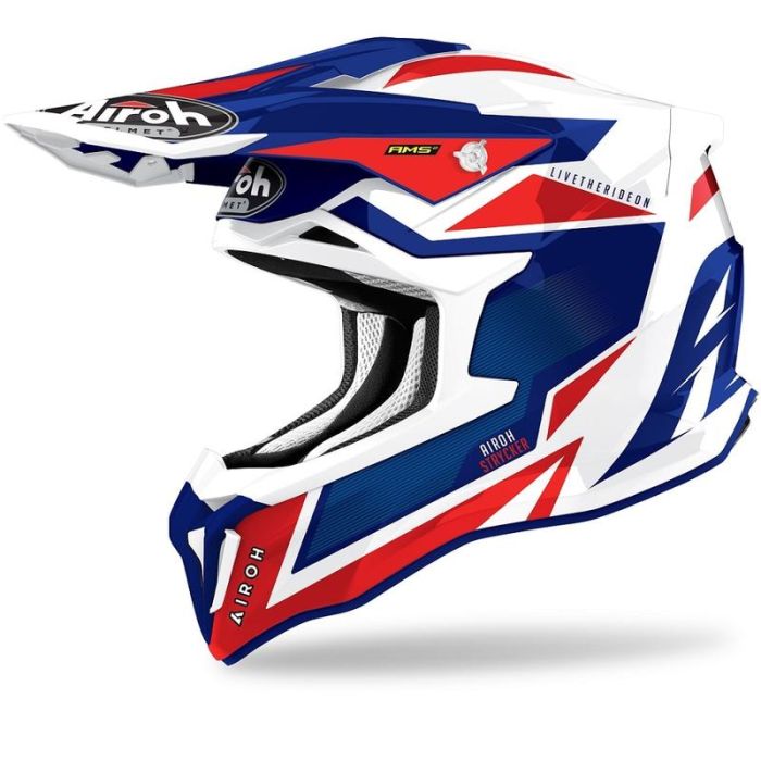 Airoh Cross MC Helmet strokes Ax Blue /Red