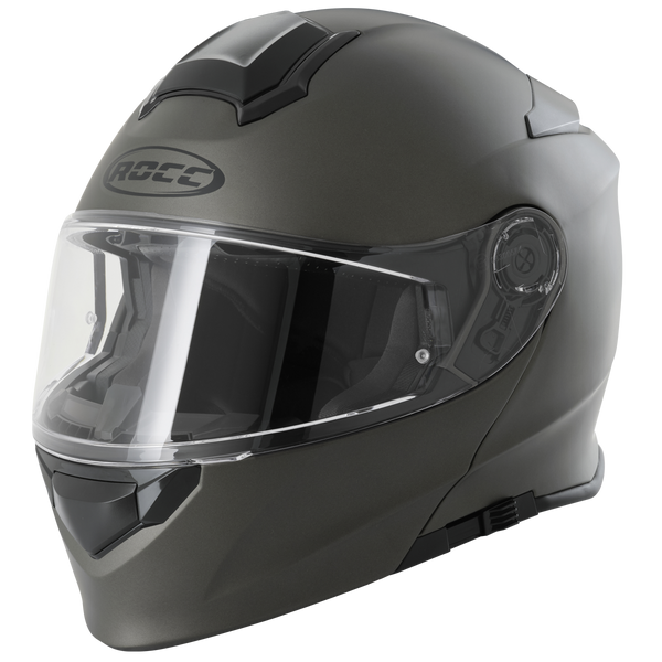 ROCC 830 Openable MC Helmet Titanium