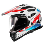 LS2 Adventure MC Helmet Pioneer Namib White /Blue