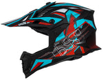 IXS Cross MC Helmet 363 2.0 Black /Petrol /Red