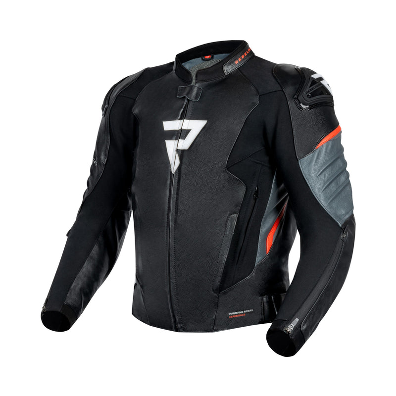 Rebelhorn mc-leather jacket veloce black /gray